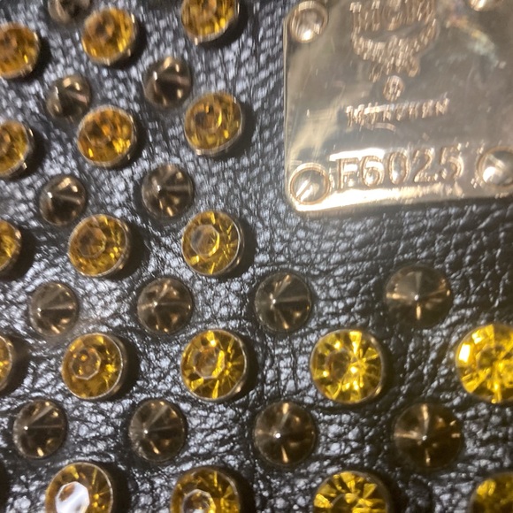 Swarovski yellow crystal studded backpack and it’s mini me! MCM - Picture 6 of 13